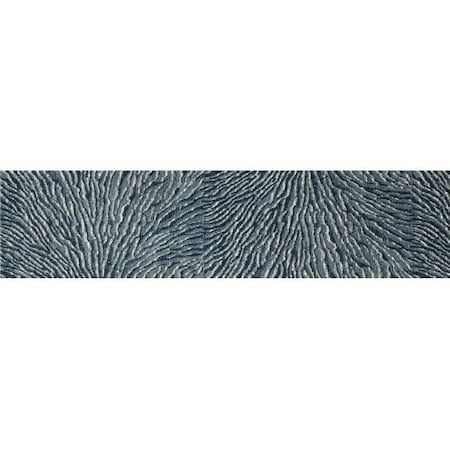 Art Carpet 25849 2 X 8 Ft. Troy Collection Ripple Woven Area Rug Runner; Blue